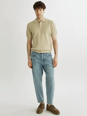 Джинсы SELA свободные укороченные, голубой, арт. 50527