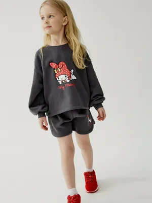 Трикотажные шорты SELA Hello Kitty My Melody, серый, арт. 50553