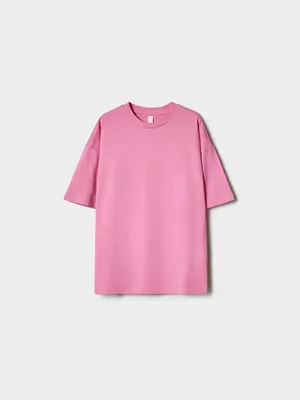 Футболка SELA оверсайз для девочек, розовый, арт. 50557
