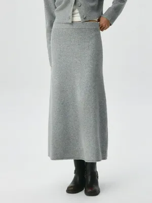 Вязаная юбка миди с содержанием шерсти, арт. 5057