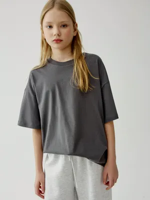 Футболка SELA оверсайз, серый, арт. 50615