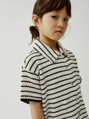 Вязаная рубашка Sela в полоску, разноцветный, арт. 50616