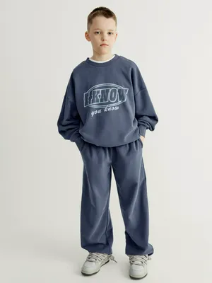 Трикотажные брюки Sela для мальчиков, синий, арт. 50622