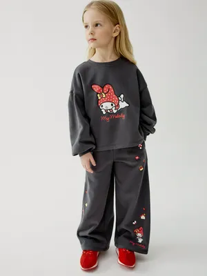 Брюки Sela Hello Kitty My Melody для девочек, серый, арт. 50624