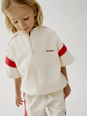 Спортивная толстовка SELA с коротким рукавом для мальчиков, бежевый, арт. 50631