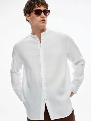 Рубашка Sela Льняная, белый, арт. 50633