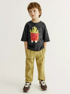 Трикотажные брюки SELA в полоску, хаки, арт. 50638