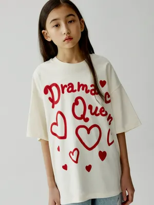 Футболка оверсайз Sela с принтом Drama Queen, разноцветный, арт. 50642