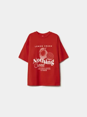 Футболка Sela для девочек, красный, арт. 50644