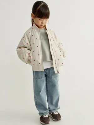 Широкие джинсы Sela для девочек, голубой, арт. 50659