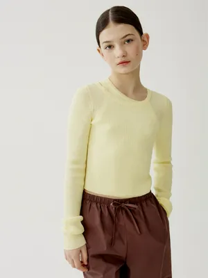 Джемпер SELA для девочек, желтый, арт. 50668