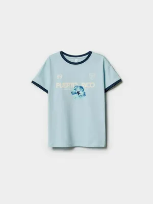 Футболка Sela для девочек, голубой, арт. 50677