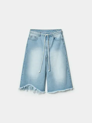 Джинсовые шорты-бермуды SELA Young, голубой, арт. 50699