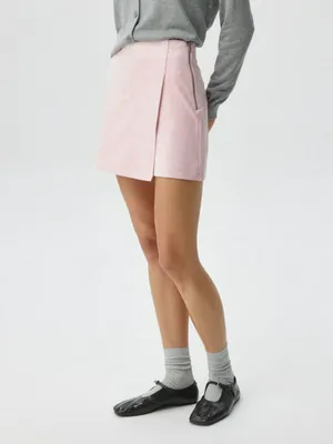 Мини юбка-шорты из искусственной замши, арт. 5071