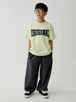 Базовые джоггеры оверсайз SELA для мальчиков, серый, арт. 50763