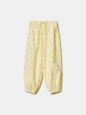 Брюки Sela из смесового льна для девочек, разноцветный, арт. 50769