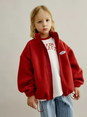 Детская флисовая толстовка SELA, красный, арт. 50771