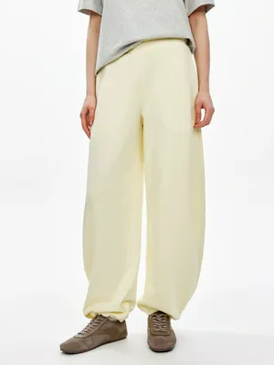 Брюки SELA из футера, желтый, арт. 50779