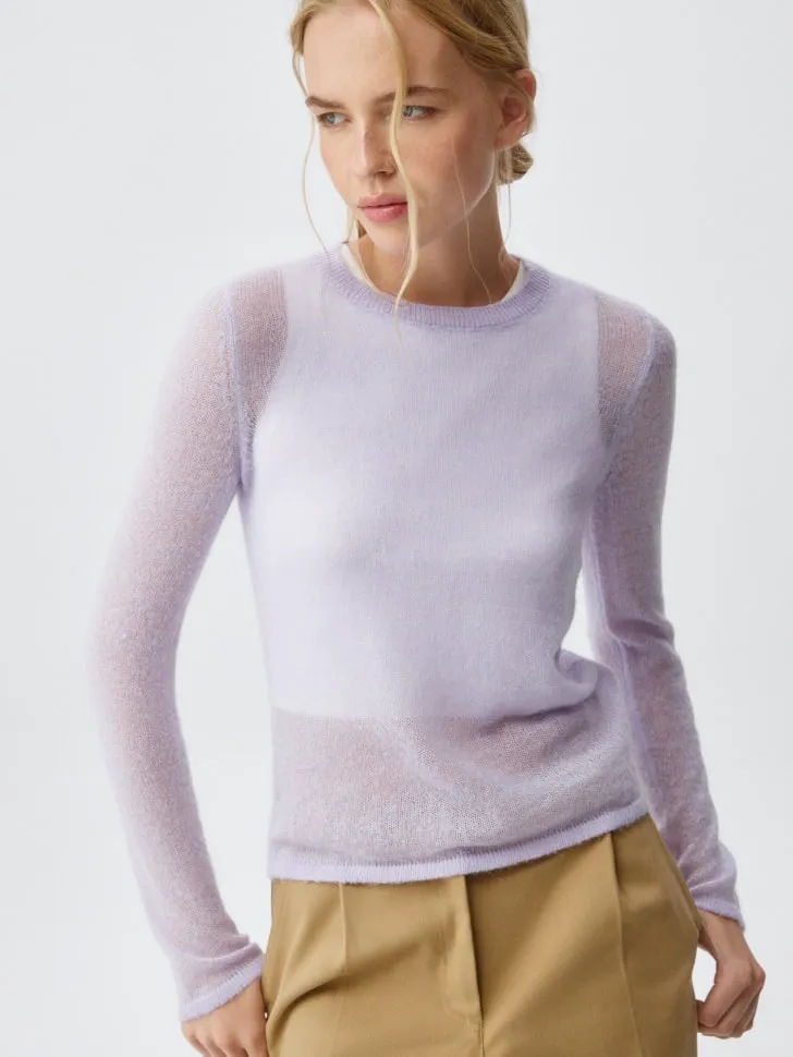 Вязаный джемпер с добавлением шерсти и мохера, арт. 5078