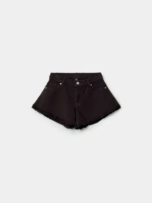 Джинсовые шорты Sela для девочек, черный, арт. 50782