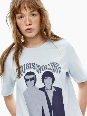 Футболка оверсайз с принтом SELA Young, голубой, арт. 50790