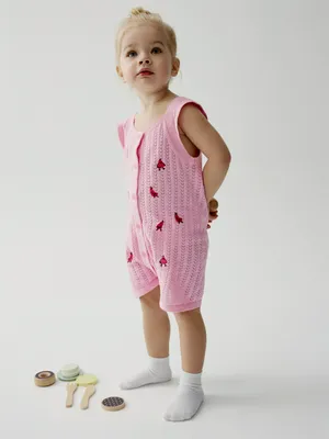 Вязаный комбинезон SELA для малышей, розовый, арт. 50799