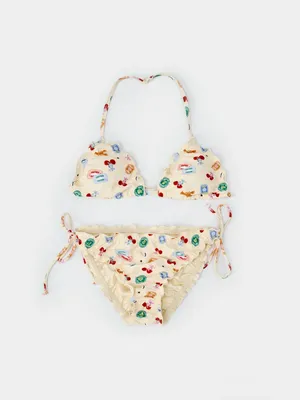 Купальник раздельный Sela для девочек, бежевый, арт. 50808