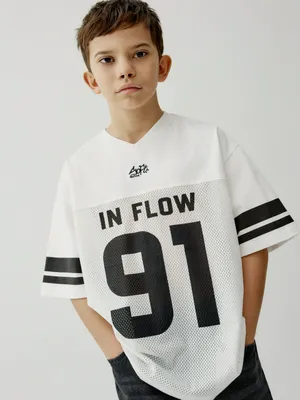 Спортивная футболка SELA для мальчиков, белый, арт. 50817