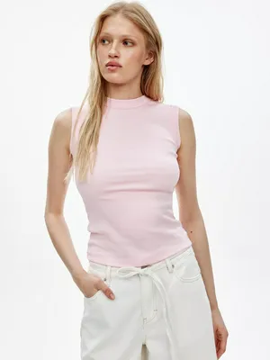 Топ Sela Базовый в рубчик, розовый, арт. 50827