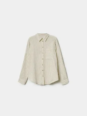 Рубашка SELA оверсайз из муслина, бежевый, арт. 50836