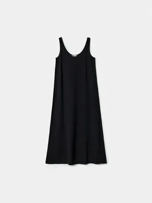 Трикотажное платье макси SELA, черный, арт. 50838