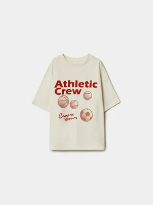 Футболка SELA для девочек Athletic Crew, бежевый, арт. 50840