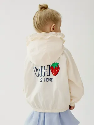 Детская ветровка Sela с принтом, бежевый, арт. 50860