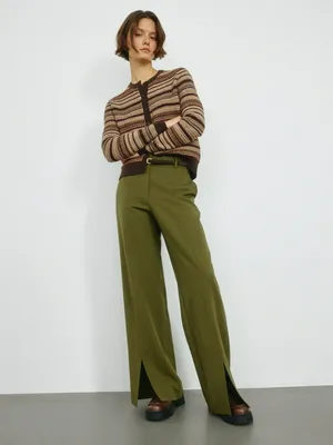 Широкие брюки с разрезами, арт. 5088