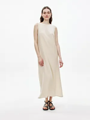 Платье SELA из тенселя со льном, бежевый, арт. 50884
