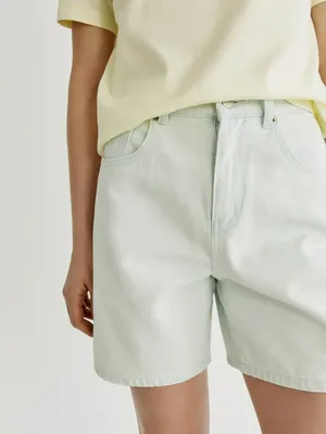 Базовые джинсовые шорты SELA со средней посадкой, зеленый, арт. 50891