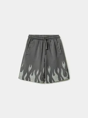 Трикотажные шорты SELA с принтом, серый, арт. 50894