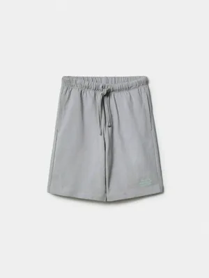 Шорты Sela для мальчиков трикотажные с принтом, серый, арт. 50911