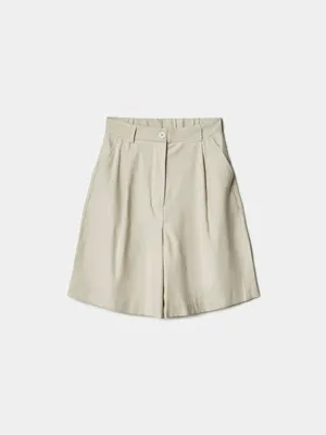 SELA Костюмные шорты на резинке, бежевый, арт. 50916