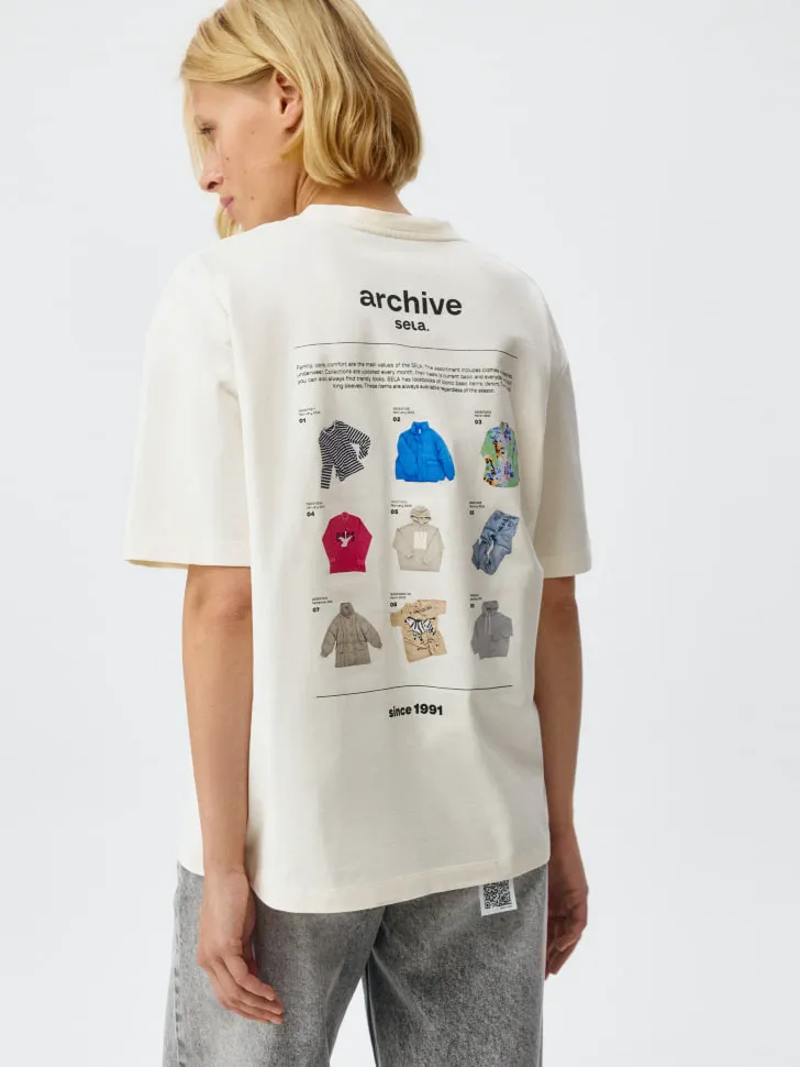 Футболка оверсайз, белый, арт. 5127