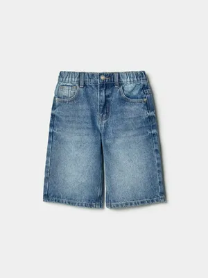 Джинсовые бермуды SELA для мальчиков, голубой, арт. 51312