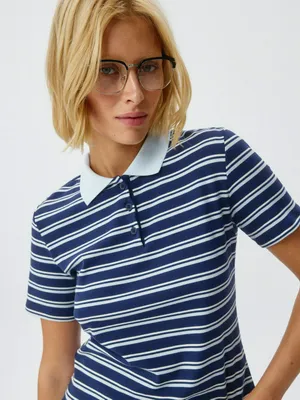 Укороченное поло в полоску, арт. 5133