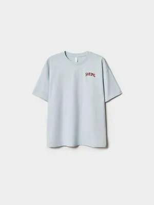 Футболка оверсайз SELA, голубой, арт. 51444