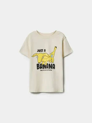 Футболка Sela оверсайз с принтом, бежевый, арт. 51460