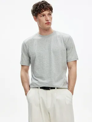 Футболка SELA Базовая прямого кроя, серый, арт. 51476