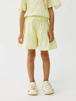 Шорты SELA для девочек, желтый, арт. 51479