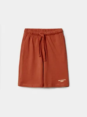 Трикотажные шорты SELA с принтом для мальчиков, коричневый, арт. 51483