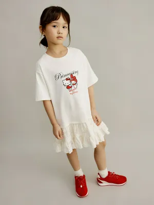 Платье SELA с принтом Hello Kitty My Melody, белый, арт. 51493