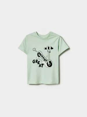 Футболка оверсайз SELA с принтом, зеленый, арт. 51510