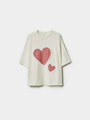 Футболка оверсайз для девочек SELA ART PEOPLE, бежевый, арт. 51511